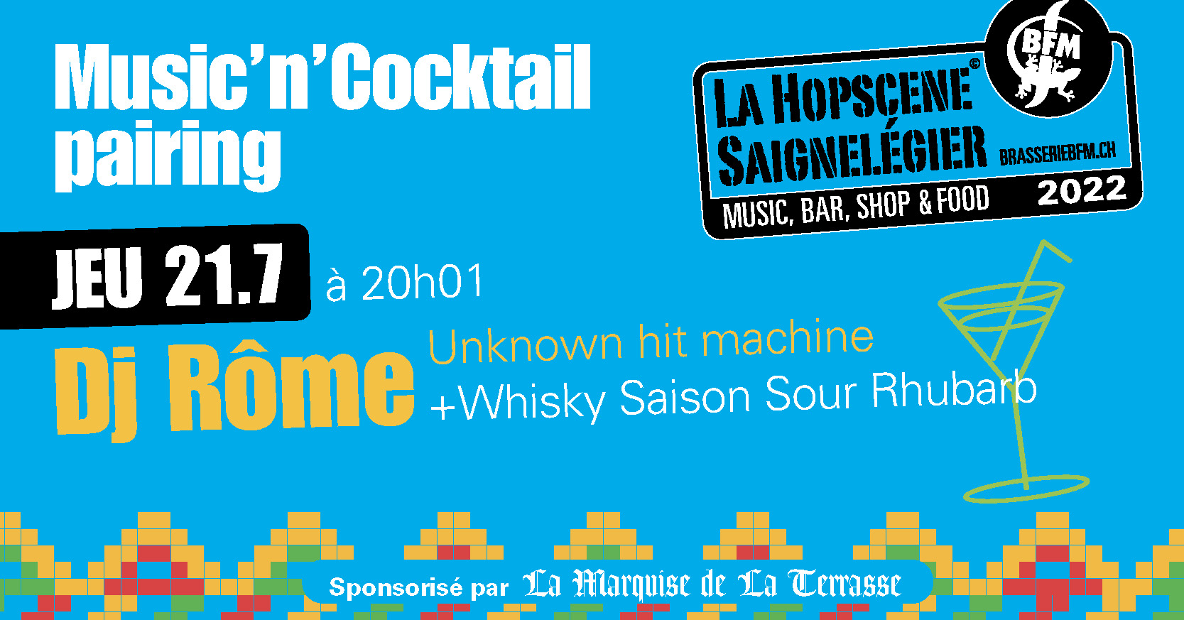 Dj Rôme + Whisky Saison Sour Rhubarb